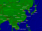 Asien-Ost Städte + Grenzen 1600x1200